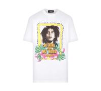 Dsquared2, Homme, Tops, Blanc, Taille: M T-shirt Skater Bob Marley