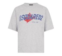 Dsquared2, Homme, Tops, Gris, Taille: M T-shirt à Manches Courtes et Col Rond