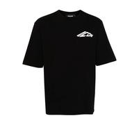 Dsquared2, Homme, Tops, Noir, Taille: XL T-shirt Polos Noir Logo en Coton