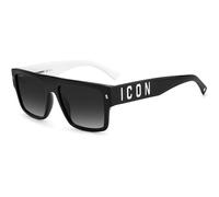 Dsquared – Lunettes de soleil Icon 0003/S 80S/9O Noir/Blanc Homme Acétate 56