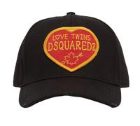DSQUARED2 Icon Amour Jumeaux Cœur Patch Casquette Baseball Casquette Chapeau