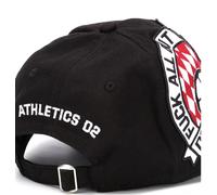Dsquared2 Icon Baseballcap Multi Patches Noir Coton Logo Brodé Casquette