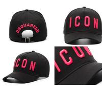 Dsquared2 Icon Baseballcap Unisexe Chapeau Noir Rose Neuf