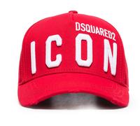 Dsquared2 Icon Casquette Baseball Cult Chapeau Blanc Rouge Neuf