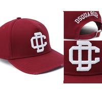 Dsquared2 Icon DC Crest Casquette Baseball Bordeaux New Réglable