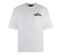 Dsquared2 - Icon New Generation Loose Fit Pocket T-Shirt - Homme - Tops - Blanc - Taille: S