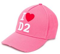 Dsquared2 Iconic I Love D2 Logo Casquette Baseball Chapeau Neuf Rose