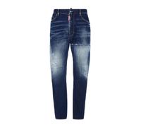 Dsquared2 - Jean en denim bleu marine délavé et usé - Homme - Jeans - Bleu - Taille: L