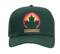 Dsquared2 Leaf Icon Baseballcap Capuchon Basebalkappe Camionneur Chapeau Neuf