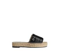 Dsquared2 - Leather Espadrille Mules - Femme - Chaussures - Noir - Taille: 37 EU