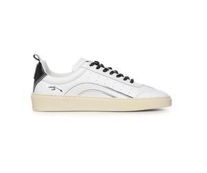 Dsquared2 - Leather Rider Baskets - Homme - Chaussures - Blanc - Taille: 42 EU