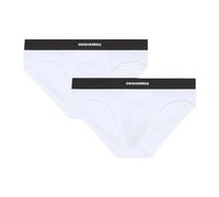 Dsquared2 - Lot de 2 Slips au Design Audacieux - Homme - Sous-vêtements - Blanc - Taille: S