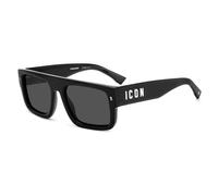 Dsquared2 - Lunettes de soleil avec rivets métalliques - unisex - Accessoires - Noir - Taille: 54 MM