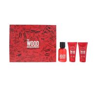 Dsquared2 Red Wood 3 Piece Gift Set: EDT 50ml - Shower Gel 50ml - Bo For Women