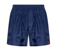 Dsquared2 - Silk Shorts With Logo - Homme - Shorts - Bleu - Taille: XL