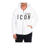 Dsquared2 - Sweat à capuche zippé - Homme - Sweatshirts et sweats à capuche - Blanc - Taille: L
