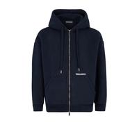 Dsquared2 - SweaT-shirt à capuche zippé coupe boyfriend avec logo - Homme - Sweatshirts et sweats à capuche - Bleu - Taille: S