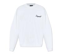 Dsquared2 - SweaT-shirt avec logo brodé - Homme - Sweatshirts et sweats à capuche - Blanc - Taille: 3XL