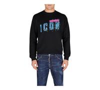 Dsquared2 - SweaT-shirt en coton noir avec logo pixélisé - Homme - Sweatshirts et sweats à capuche - Noir - Taille: XL