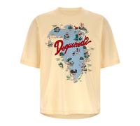 Dsquared2, Homme, Tops, Beige, Taille: M T-Chemises