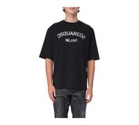 Dsquared2 - T-shirt à imprimé graphique - Homme - Tops - Noir - Taille: 2XL