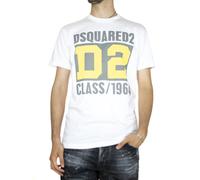Dsquared2 - T-shirt Blanc Imprimé Varsity - Homme - Tops - Blanc - Taille: S