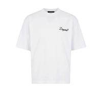 Dsquared2 T-shirt col rond manches courtes logo brodé coupe ample Blanc Taille S