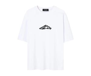 Dsquared2 - T-Shirt Coupe Ample Icon New Generation - Homme - Tops - Blanc - Taille: L