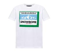 Dsquared2 - T-shirt Coupe Juste - Femme - Tops - Blanc - Taille: 38 FR