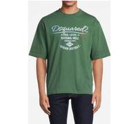 Dsquared2 - T-Shirt Ras du Cou avec Logo Imprimé - Homme - Tops - Vert - Taille: XL