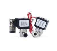 DSQUOBLLM Électrovanne à Eau 220 V 1/4" normalement fermée 2 Voies en Acier Inoxydable SS304 avec Joint FKM DC 12/24,5 mm 10 Bars(TYPE1 with K25.4mm)