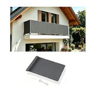DSRDRFG Brise Vue Balcon 0.5x5m/50x500cm Cache Vue Balcon 220g/m² Protection UV Résistant à l'eau & aux Intempéries Pare-Soleil ExtérieurJardin et Terrasse avec Attaches de câble, Gris Foncé