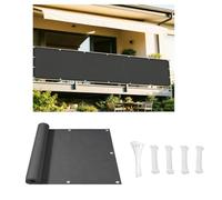 DSRDRFG Brise Vue Balcon Anthracite 85x950cm Couverture de Écran Jardin 220g/m² PES Protection UV Résistant aux Déchirures et au Vent Protection Contre Les Regards avec Attaches de Câble