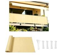 DSRDRFG Brise Vue Balcon Jaune Sable 50x500cm Couverture de Écran Jardin 220g/m² PES Protection UV Résistant aux Déchirures et au Vent Protection Contre Les Regards avec Attaches de Câble
