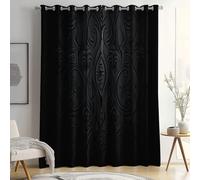 DSRDRFG Rideaux occultants Noirs pour Chambre à Coucher 140 x 240 cm (L x H) - Rideaux à œillets isolants Thermiques texturés et imprimés pour Salon/Cuisine, 2 Panneaux