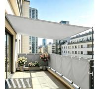 DSRDRFG Toile Ombrage 1.3x3.5M Voile d'ombrage Rectangulaire, Imperméable Protection Solaire Protection UV Toile Ombrage Exterieur avec Oeillets et Cordons pour Patio Jardin Terrasse, Gris Clair