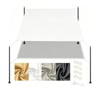 DSRDRFG Voile d'ombrage 1.6x2M Rectangulaire Imperméable Bâche Dombrage Voile Solaire Pare-Soleil PES 220g/m² avec 95% de Protection UV pour Jardin, Pergola, Terrasse, Extérieur, Blanc
