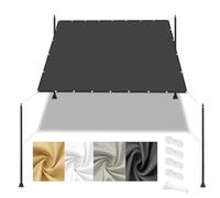 DSRDRFG Voile d'ombrage 1.9x2M Rectangulaire Imperméable Bâche Dombrage Voile Solaire Pare-Soleil PES 220g/m² avec 95% de Protection UV pour Jardin, Pergola, Terrasse, Extérieur, Antracite