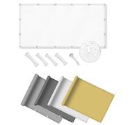 DSRDRFG Voile d'ombrage Imperméable Rectangulaire 2.6x5.3M Cache Brise Balcon pour Jardin Exterior, Piscine, Balcon, Terrasses, Serre, Abri Voiture avec Oeillets et Cordons, Blanc