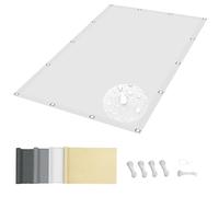 DSRDRFG Voiles-D'ombrage Rectangulaire 1.2x4M Toile D'ombrage Imperméable, Protection UV Résistant avec œillets, Bâche Dombrage Voile Solaire Pare-Soleil Jardin pour Terrasse Extérieur, Blanc