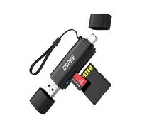 DSRKE Lecteur Carte SD, Aluminium Adaptateur Carte USB 3.0 et USB C pour Micro SD/TF/SDHC/SDXC/MMC, Compatible avec PC/Ordinateur/iPhone 15/16Plus/17 Pro Max/MacBook Pro Air