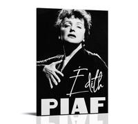 DSSCXYZM Édith Piaf Poster sur toile avec cadre Motif groupes légendaires et chanteurs pop Pour chambre à coucher 50 x 75 cm