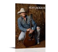 DSSCXYZM Poster sur toile de Alan Jackson - Motif groupes légendaires et chanteurs pop - Décoration murale pour chambre à coucher - 40 x 60 cm - Style cadre