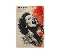 DSSCXYZM Poster sur toile Edith Piaf avec groupes légendaires et chanteurs pop - Décoration murale pour chambre à coucher - 30 x 45 cm - Style sans cadre