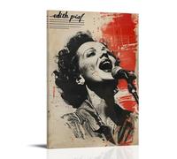 DSSCXYZM Poster sur toile Edith Piaf avec groupes légendaires et chanteurs pop - Décoration murale pour chambre à coucher - 20 x 30 cm - Style cadre