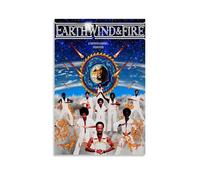 DSSCXYZM Poster sur toile représentant des groupes légendaires de la Terre, du vent et du feu, décoration murale pour chambre à coucher, 50 x 75 cm, sans cadre