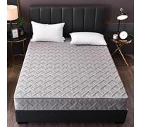 DSSHENGDS Housse de Matelas Intégrale ，Matelas Lavable ，Housse de Matelas Integrale Personnalisable Housse ，Matelas avec Housse Amovible-Grey- 80x190+15cm
