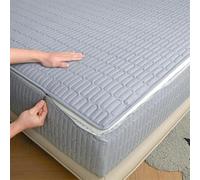 DSSHENGDS Protège Matelas Matelassé，Surmatelas Imperméable RespirantBonnet ，Housse Amovible et Lavable，Différentes Tailles-Blue- 120x180+18cm