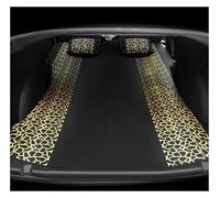 DSSJDKH Couverture Cargaison Matelas Gonflable pour Tesla pour Model 3 pour Y 17-23 Idéal pour Le Camping Les Voyages en Voiture Tissu Suédine Spécial Cloison de Coffre(Black Gold)