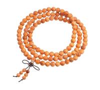 dssmboom 108 perles Mala Bracelet fait main tibétain bouddhiste perles en bois naturel pour la méditation, 8mm, Dragon de sang impérial en bois, Pas de pierre précieuse